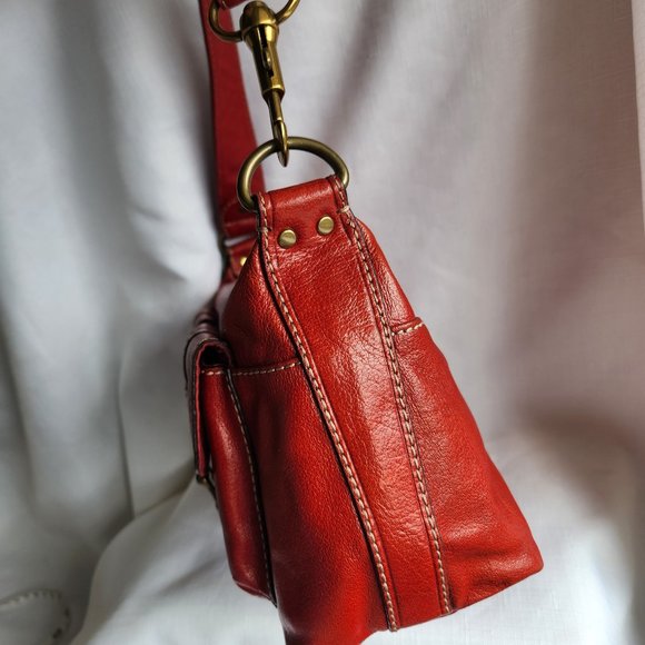 Fossil Red Leather Lady Purse/ Handbag - Picture 6 of 16